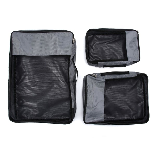 Set med 4 förvaringsväskor för bagage storlek M, svart