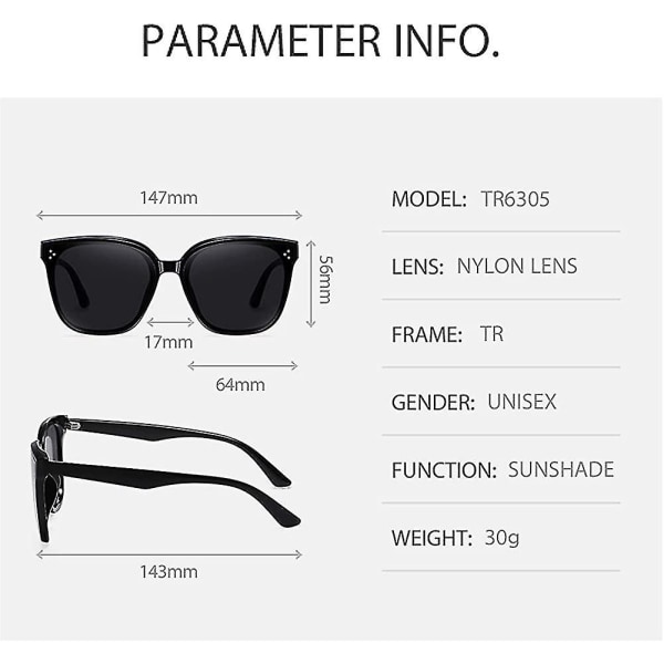 Överdimensionerade solglasögon för kvinnor Retro lätta ram stora glasögon kvinnor Style1