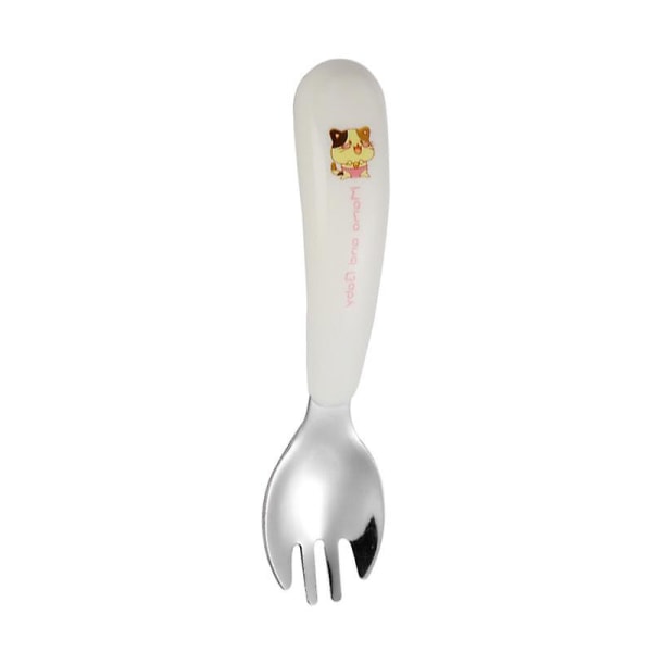 Bärbar servis tecknad kreativ baby servis anpassad present barns servis set Green-spork-color box
