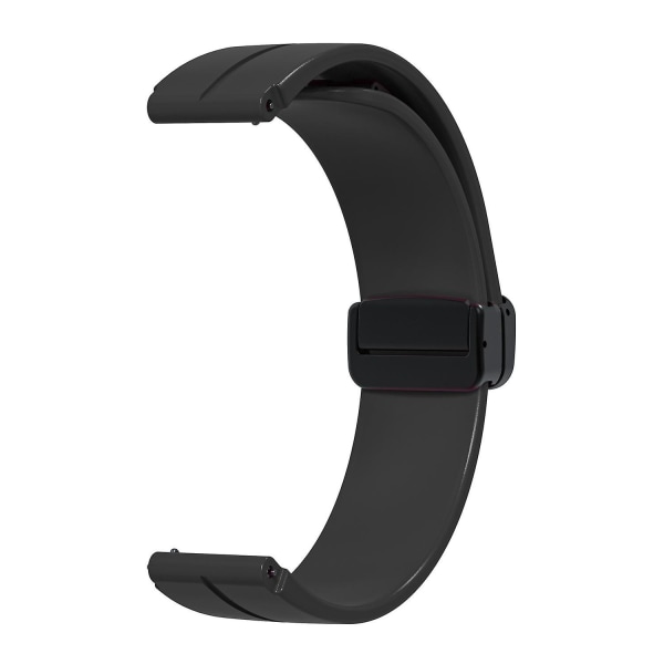 För Keep B4/Huawei Watch Fit Mini 16mm Silikonband Ersättning Klockarmband, Svart Fällbart Spänne Black