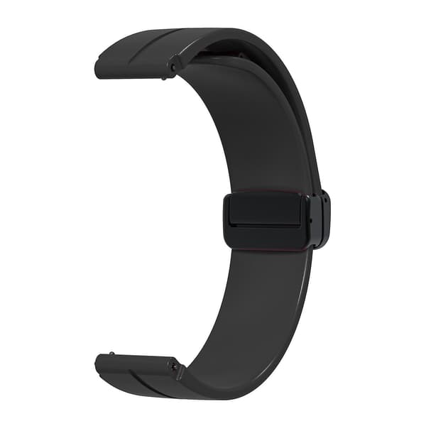 Til Keep B4/Huawei Watch Fit Mini 16mm Silikone Rem Udskiftning Urrem, Sort Foldespænde Black