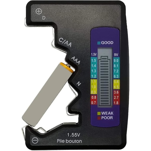 Digital batteritestare Lcd för Aa Aaa N 1.5v knappcellsbatterier