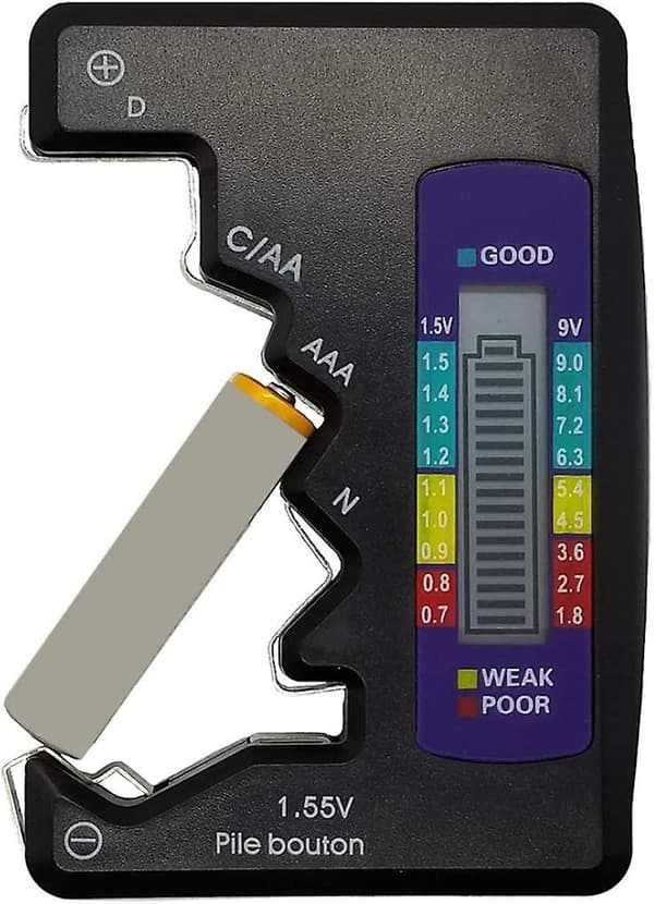 Digital Batteritester LCD til AA AAA N 1,5V Knapcellebatterier