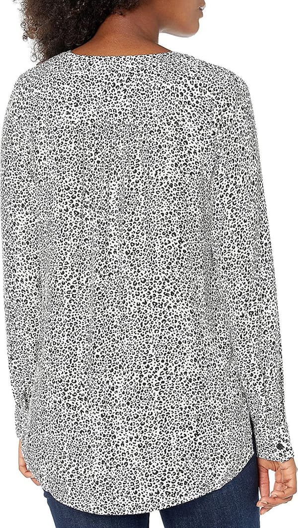 Langermet vevd bluse for kvinner Style 12 L