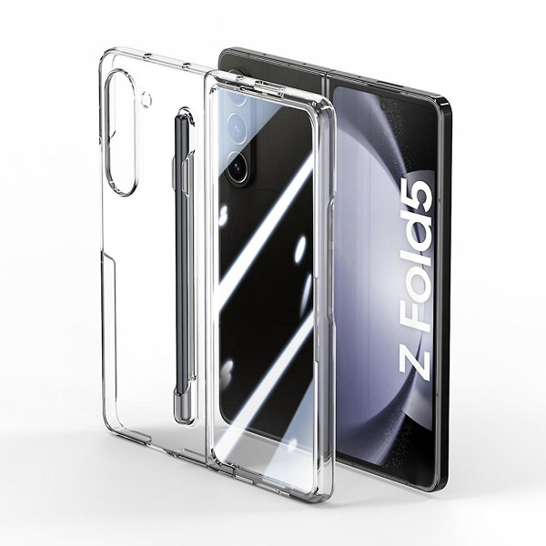 Z Fold 5 Deksel, Slankt Ultratynt PC Støtsikkert Deksel Kompatibelt Samsung Galaxy Z Fold 5 Med S Pen Holder & Skjermbeskytter Clear For Galaxy Z Fold 5