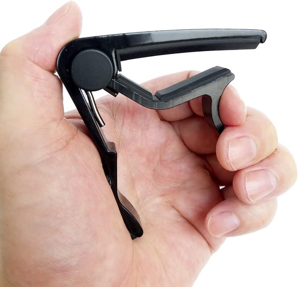 Stanz (TM) Enhånds Guitar Trigger Capo Hurtigt Skift (Sort)
