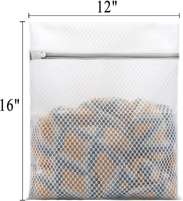 3 stk. Holdbare Vasketøjsposer med Honeycomb-net til Finvask 30 x 40 cm (3 Medium)