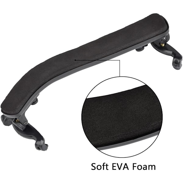 Axelstöd för Violin, Justerbar Gummiplastdyna, Passar Storlek 3/4 & 4/4 Violin