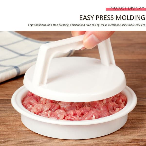 Hamburgerpresse i plast - Multifunksjonell form for kjøttkaker, perfekt for piknik og grilling