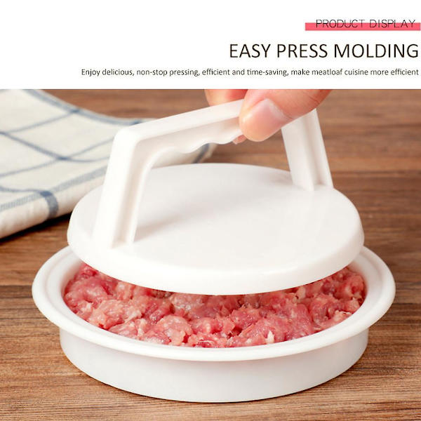 Plastpress för hamburgare - Multifunktionell form för köttpuckar, perfekt för picknick och grillfester