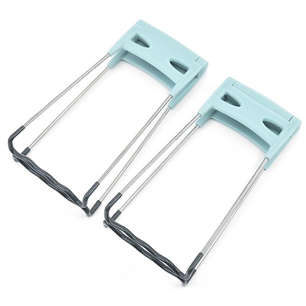 2 Sammenklappelige Varme Skål Tænger Rustfrit Stål Skål Løfte Klips Anti-skoldning Egnet Til Kokke Værktøj Køkken Gadgets Blå