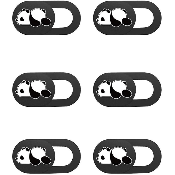 6st Söt Pandamönster Slide Camera Cover Privacy Cover Webcam Cover för bärbar dator