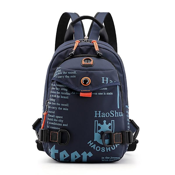 Utomhusryggsäck Multifunktionell Ryggsäck Vattentät Herr Bröstväska Flerfärgsval Navy blue