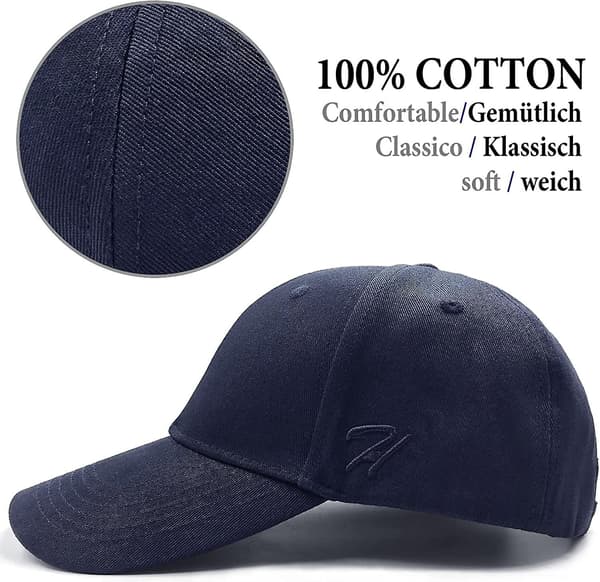 Baseballcaps for damer og herrer, ensfarget baseballcap