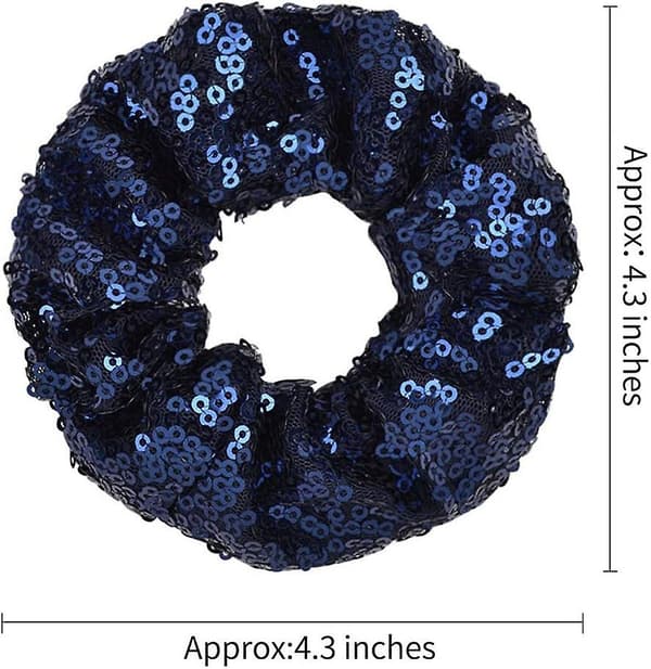 6 stk. Sequin Scrunchies Glitter Hår Elastikker Hestehaleholdere Jule Sequins Hår Random color