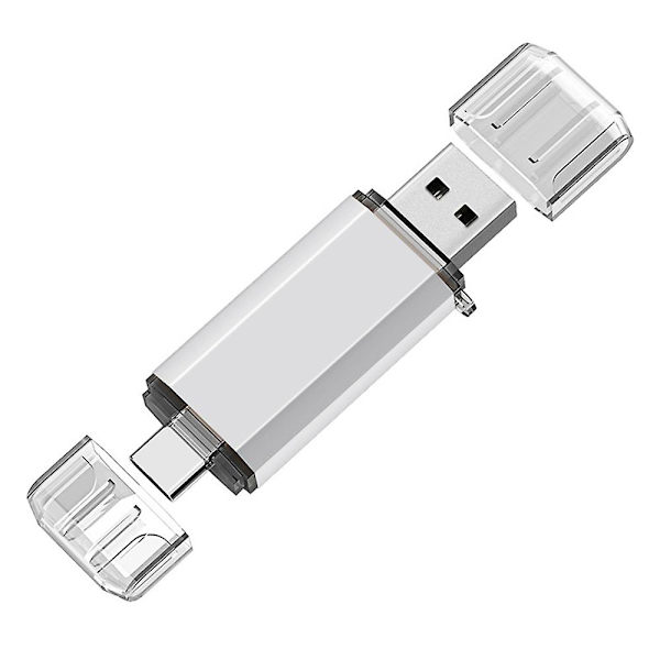 Nopea 64 GB:n pyörivä USB-muistitikku - OTG-toiminto älypuhelimille, tableteille, PC:lle - Valkoinen White 128GB