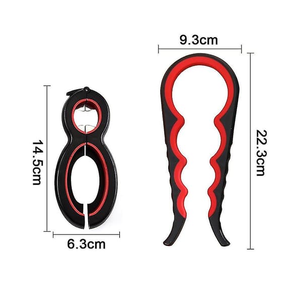 Krukkeåbner Flaskeåbner, ergonomisk Multifunktionelt Åbnersæt, passer til shape1