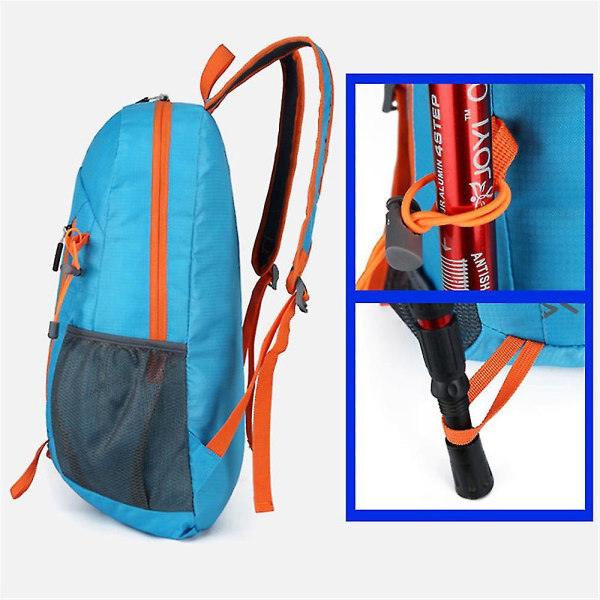 Miesten Naisten Reppu Suuri Tilavuus Taitettava Matkareppu Ulkoilu Urheilu Retkeily Kävely Kevyt Rucksack Monivärinen Valinnainen Blue