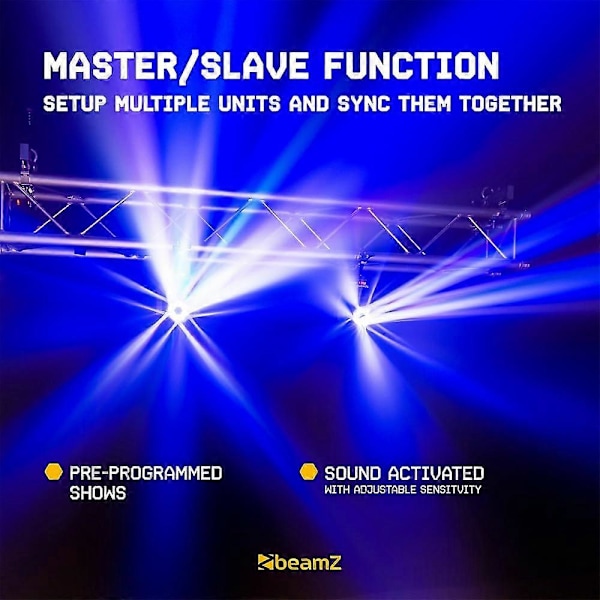Panther 80 Lyre LED - 6 x LED 12 Watt RGBW CREE DMX eller fristående läge Ljud eller automatisk styrning Master/slave-funktion Förprogrammerade shower Perfekt för