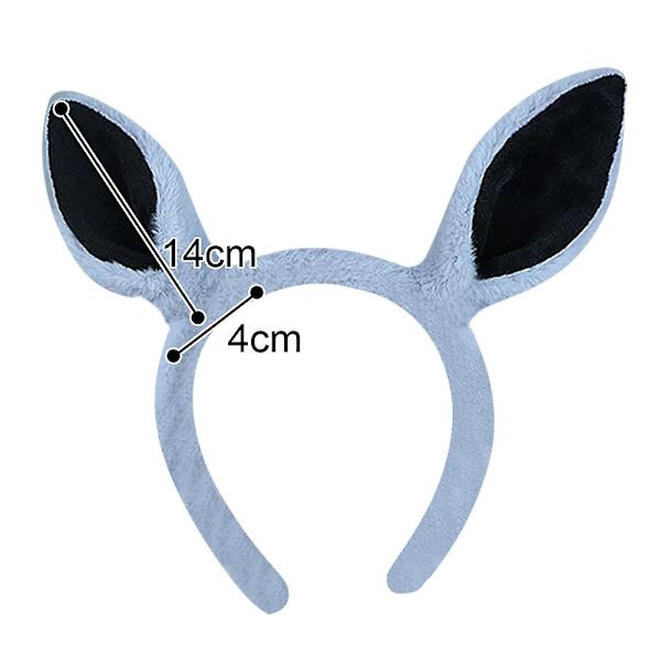 Soft-touch Bunny Horse Åsneöron, One Size, Halloween Jul Djur Huvudbonader Kamelbrun grey black