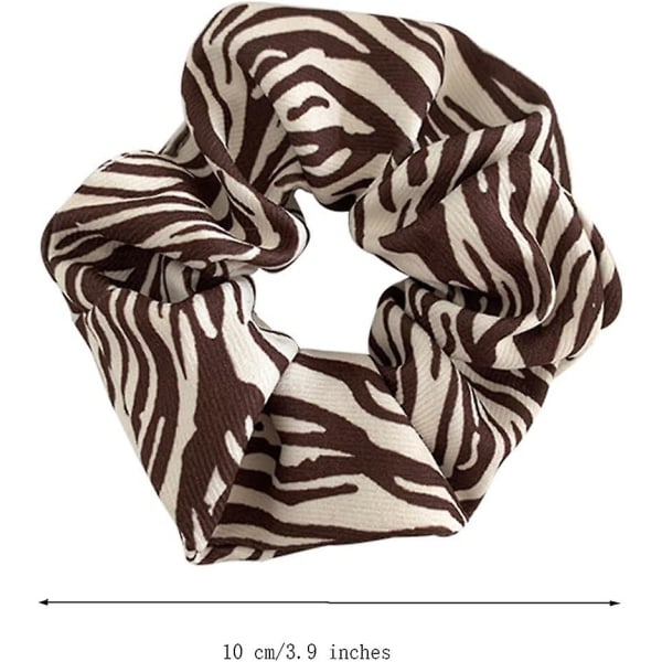 Leopardikuvioiset hiusdonitsit, eläinkuvioiset donitsit, 3 kpl poninhäntäpidikkeitä Brown Zebra