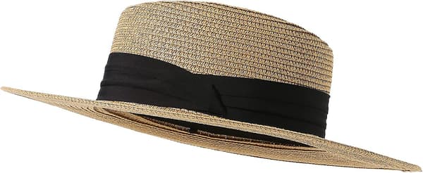 Upf50+ Dam bredbrättad halm Panama solhatt båt sommar strand solhatt Style 1