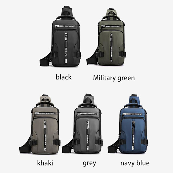 Ny Slung Crossbody Ryggsäck Axelväska För Män Kvinnor, Lätt En Rem Ryggsäck khaki