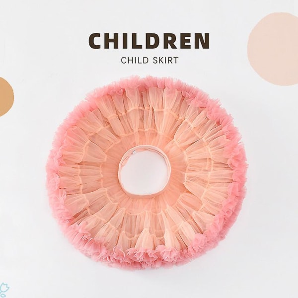Tyttövauvan tyllihame tutu balleriina alushame pörröinen lasten balettihame juhliin tanssi prinsessa tyttö tyllivaatteet 1-10v Ice cream color M size height 105-120cm