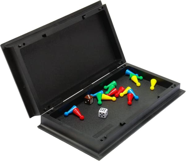Amerous 10\" Ludo Go-bräde Vikbart Resemagnestiskt Ludo-set