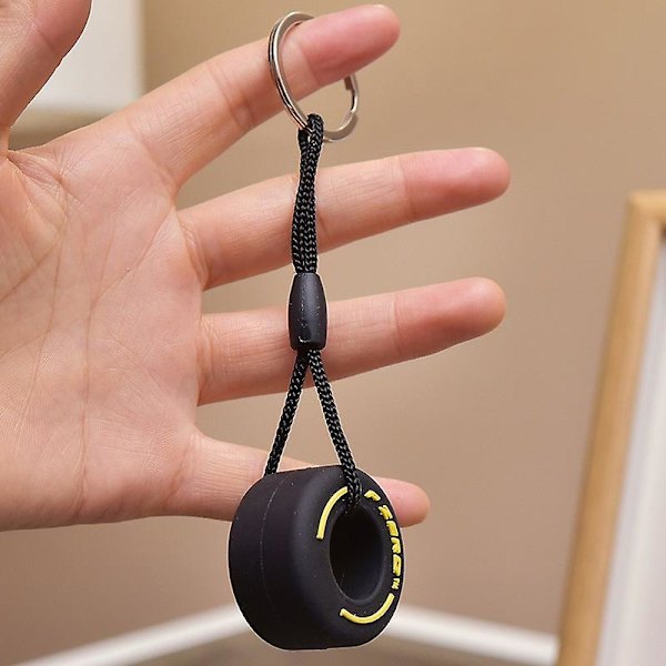 Dæk Nøglering, 3 Stykker Mini Gummi Dæk Nøglering, Kreativ Dæk Nøglering Vedhæng Bil Nøglering Til Bil Dekoration Og Bil Elskere Damer Mænd