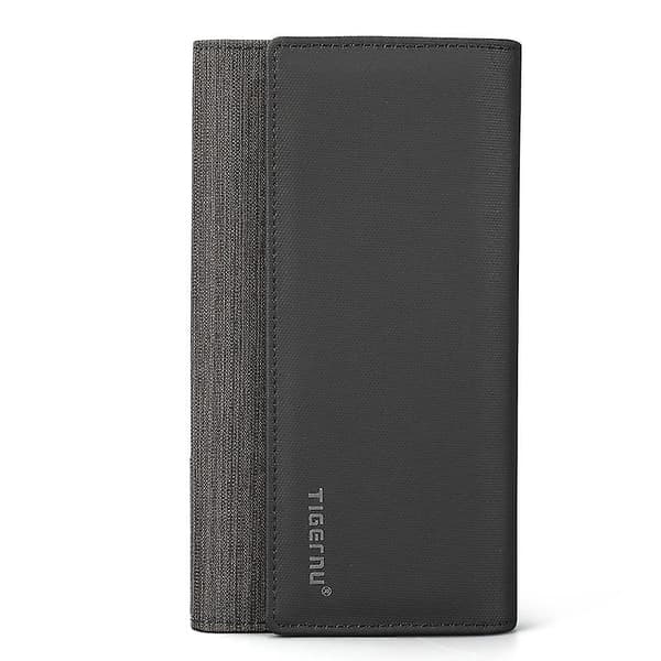 Plånbok för män Oxford Cloth Lång Bifold Checkbook Pengar Myntficka