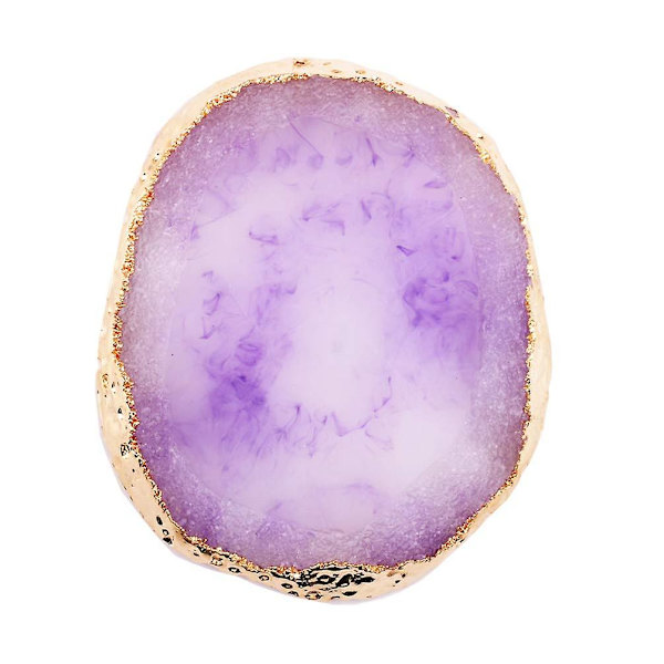 Harts Resin Nagelkonstpalett, Nagelfärgning Blandad Färgpalett Guldkantad Nagelgel Färg Makeup Displaybräda Purple