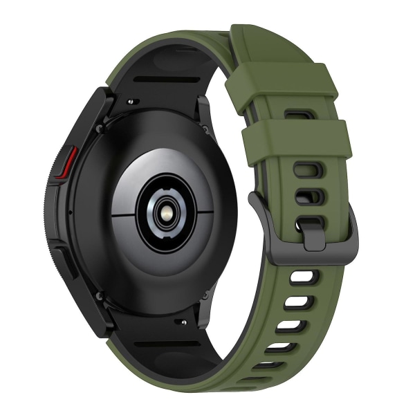 Watch för Samsung Galaxy Watch 4/5/6 40/44 mm / Watch6 Classic 43 mm 47 mm / 5 Pro 45 mm Army Green  Black