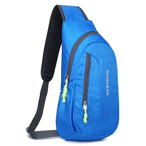 Cykelaxelväska utomhus fritidssportväska lätt polyester crossbodyväska Blue