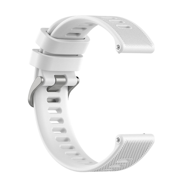 20mm Silikonarmband för Galaxy Watch4/5/6 40mm 44mm/Watch6 Classic 43mm 47mm/Watch 5 Pro 45mm White