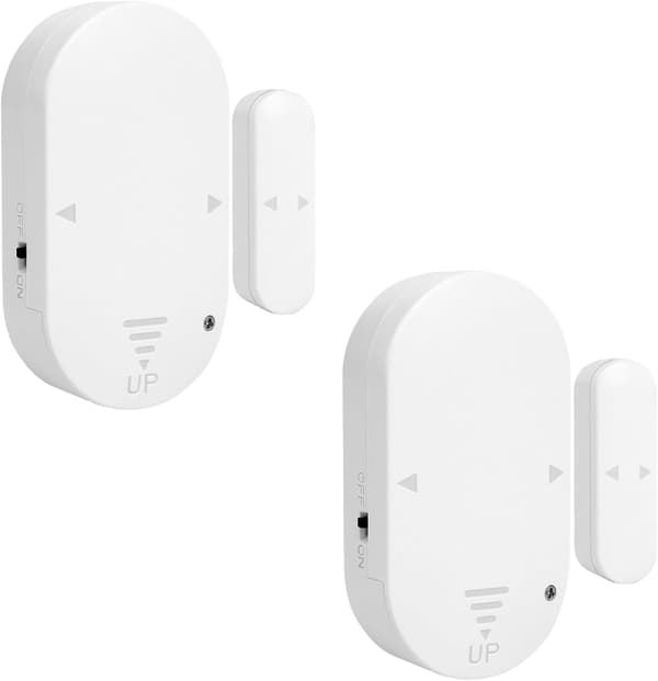 Dörrlarm, 2-pack vibrationssensor för glasbrott fönsterlarm 130Db justerbar volym magnetisk säkerhetssensor dörröppningssensor