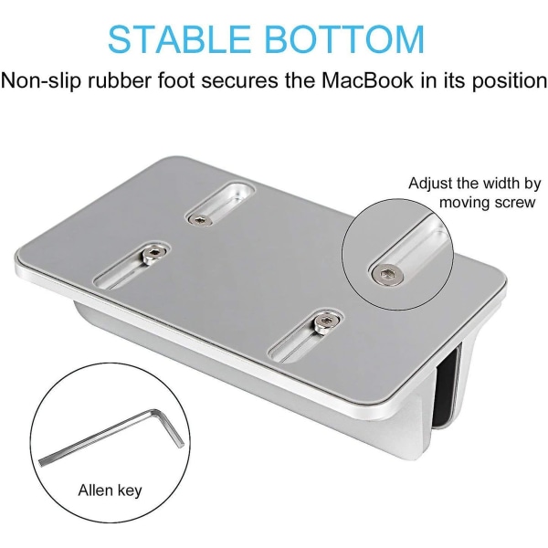 Vertikalt Laptopstativ, Justerbart Laptopholder Skrivebordsstativ Med Justerbar Dokkstørrelse (opp Til 17,3 Tommer) Kompatibelt Med Alle Macbook/Surface/Dell/g