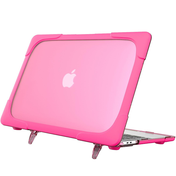 PC-läppärikotelo jalustalla MacBook Air 13\" A1932/A2179/A2337 -malleille, Suojaava kannettavan tietokoneen suojus Rose