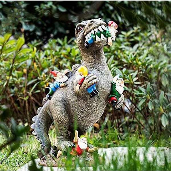 Havenisse Statuer Udendørs Dekoration, Dinosaur Havenisser Havekunst Udendørs Til Efterår Vinter Haveindretning, Udendørs Statue