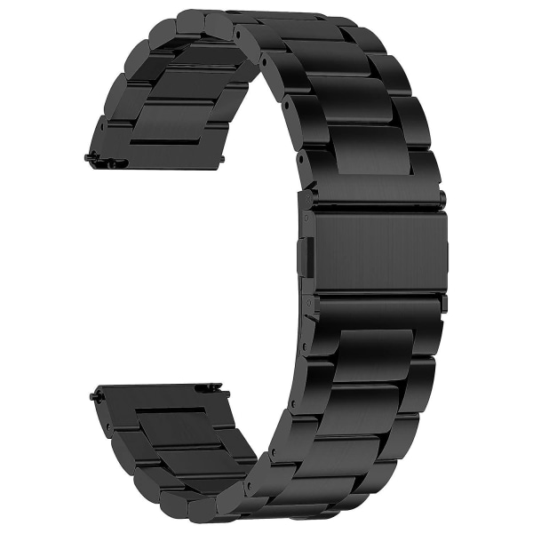 Tre pärlor rostfritt stål 20 mm watch för Samsung Watch4 Classic 42 mm/46 mm /Garmin Venu 2 Plus Black