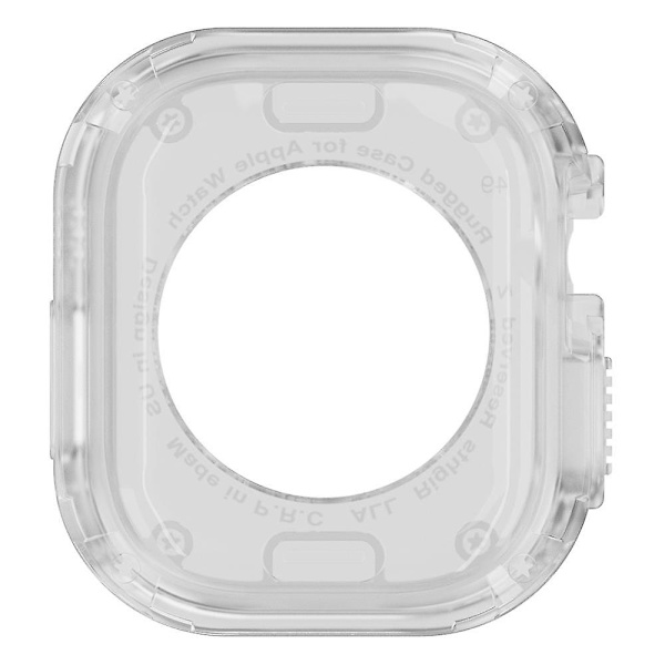 Stötsäkert TPU+PC-skyddsfodral för Apple Watch Ultra 49mm Transparent
