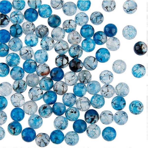 2 strenge 124 stk. naturlige drageårer agat perler strenge 6,5 mm glatte runde sten perler naturlige ædelsten perle strenge håndværk perler dekorationer til Nec