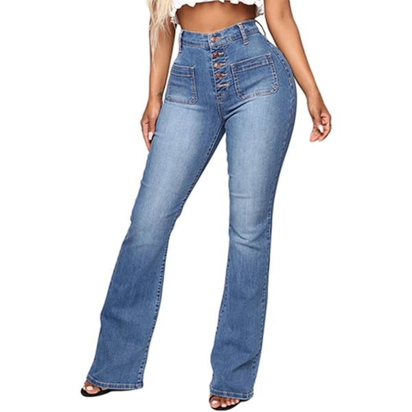 Plus Size 2023 Jeans Vinterarbete avsmalnande denim