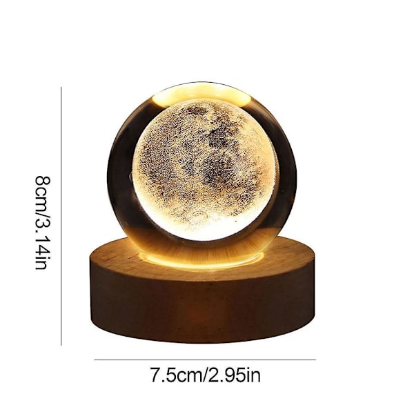 Månelampa Måne Galaxy Lampa 16 Färger Led 3d Månljus, Fjärrkontroll & Touch Control Lava Lampa Måne Nattljus Gåvor För Flickor Pojkar Barn Kvinnor Födelsedag