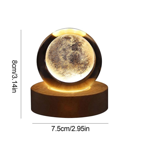 Månelampe Galaxy Lampe 16 Farver Led 3d Månelampe, Fjernbetjening & Touch Kontrol Lavalamp Måne Natlampe Gaver Til Piger Drenge Børn Kvinder Fødselsdag