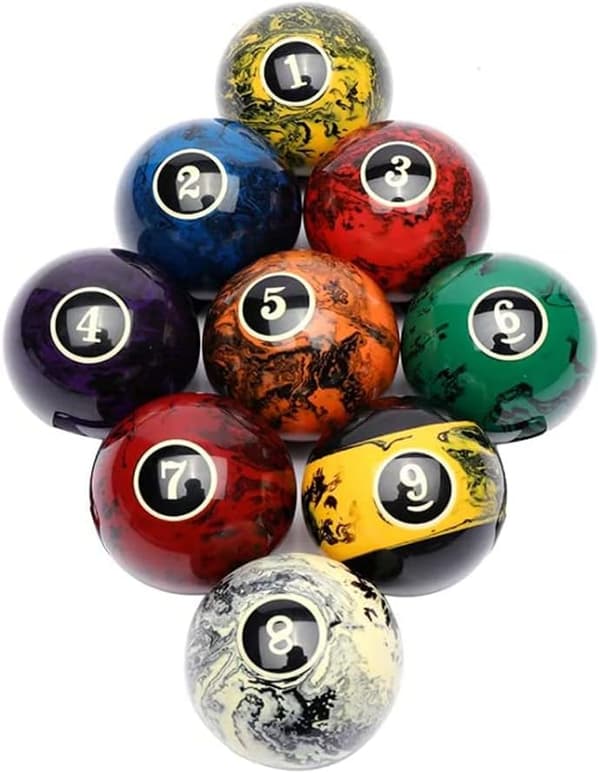 Professionella Poolbollar/Billardbollar Set Komplett 16 Bollar för Poolbord