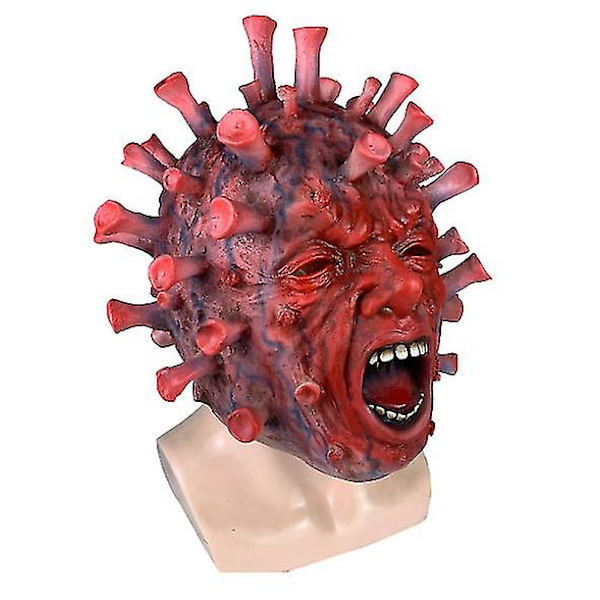 Virus Mask Halloween Kauhu Kokonaamio Pelottavat Pääkallorekvisiitta Cosplay Pukujuhlat Hieno Puku Karnevaali Pääsiäispäivän Naamio Red