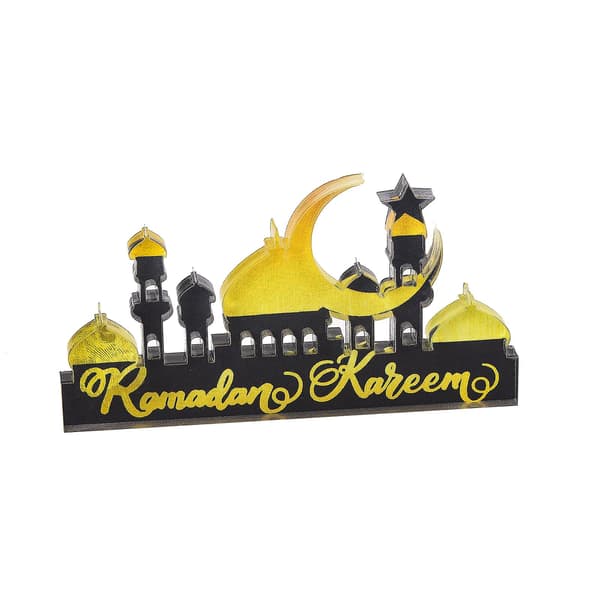 100 % helt ny bordsdekoration islamisk prydnad Eid Mubara lykta vardagsrum sovrum gold