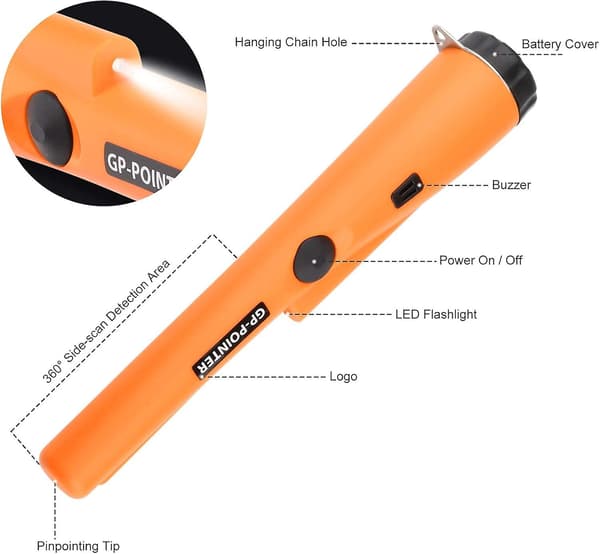 Metalldetektor Pinpointer - Vanntett Skattefinnende Peileprobe