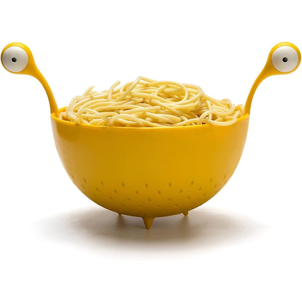 Spaghettisil, matsil, frukt- och grönsakskorg, diskho i köket, vackert handtag för spaghetti (gul)